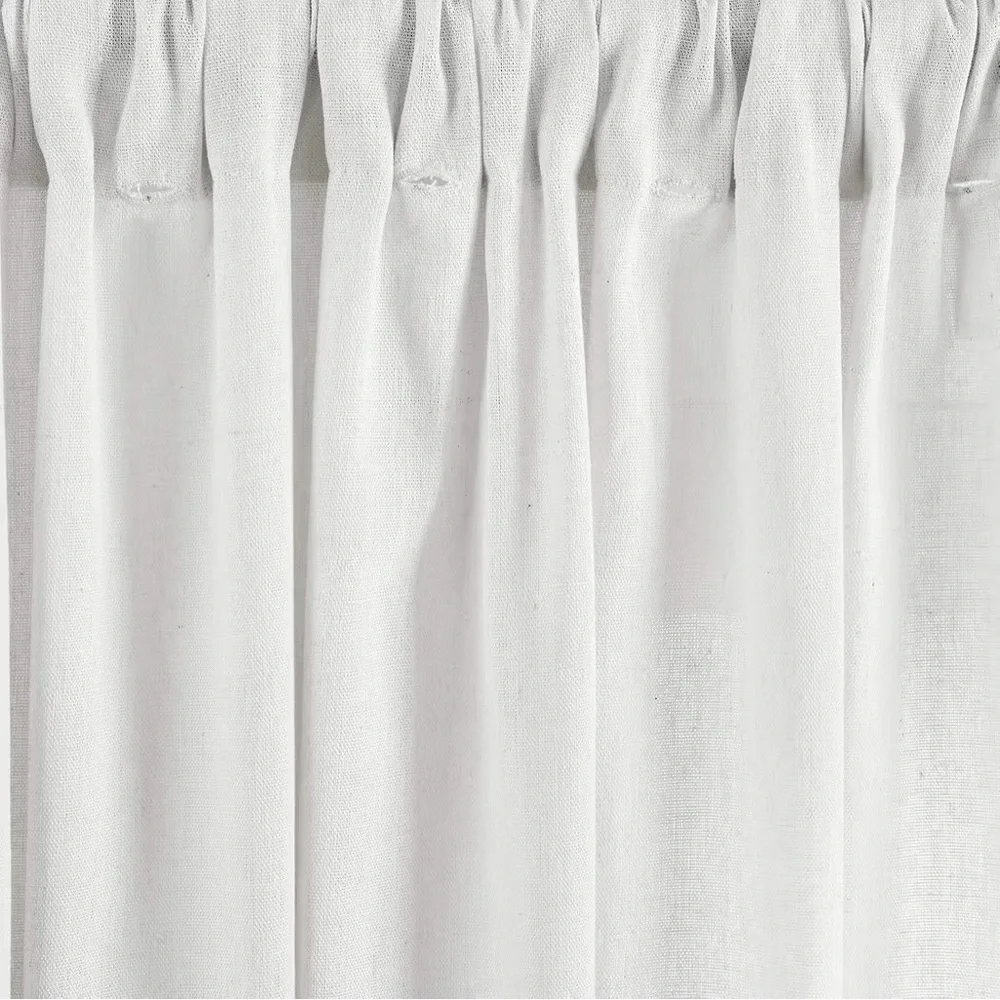Lush Decor Boho Pom Pom Tassel Linen Textured Window Curtain Panel, Single panel
